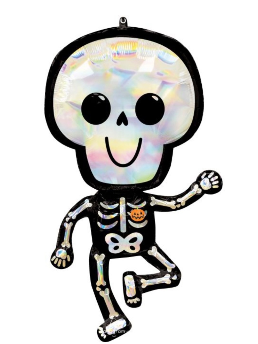 Set of 6 37” Halloween Skeleton Foil Balloons